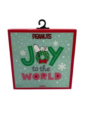 Peanuts Ladies' Greeting Card Box Holiday Cozy Crew Socks Set New